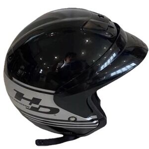 Harley Davidson Vintage Black & Gray Motorcycle Helmet Castle Rock Visor Medium